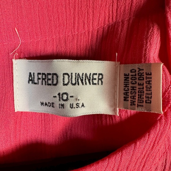Vintage 90s Alfred Dunner Bora Bora Pink Crinkle Blouse‎ NWT Made in USA Sz 10 - Picture 3 of 6